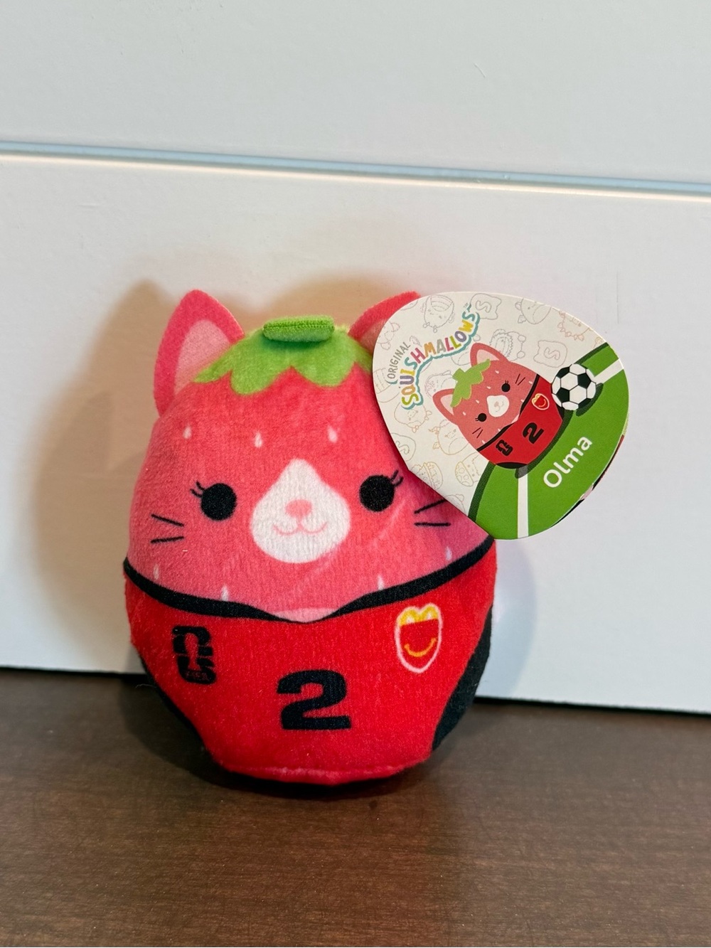 McDonaldβs Squishmallows FIFA World Cup 2026 Olma #2 Strawberry Cat Plush w/ Tag